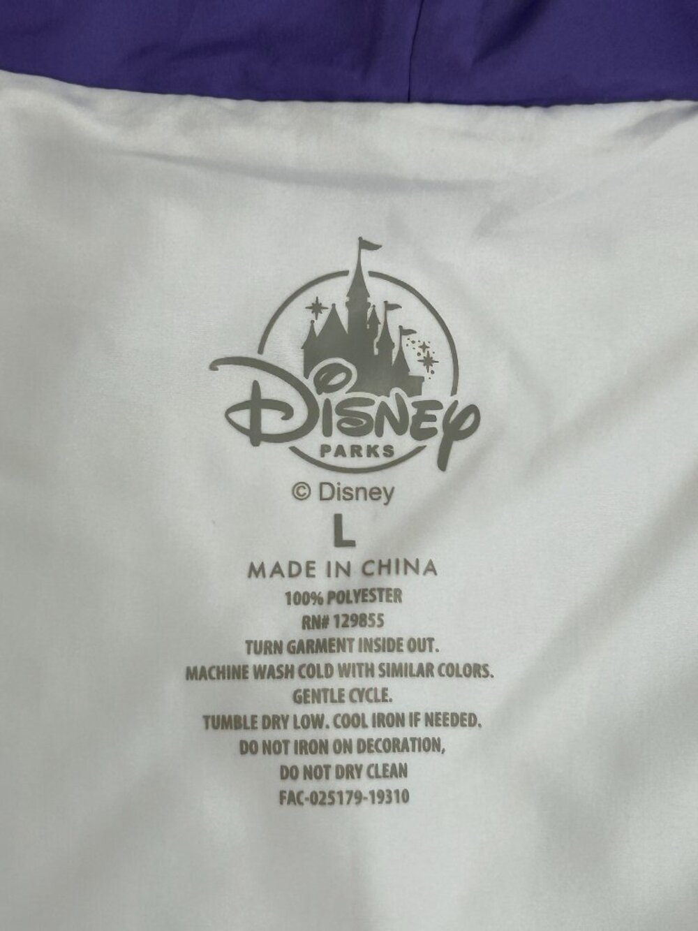 Disney Parks Tomorrowland Purple Wall Hooded Windbreaker Women's Large - Picture 10 of 16